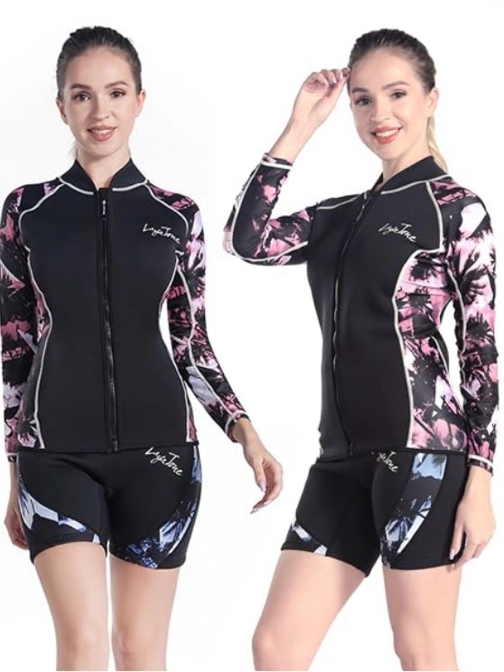 Black and Pink Neoprene Jacket